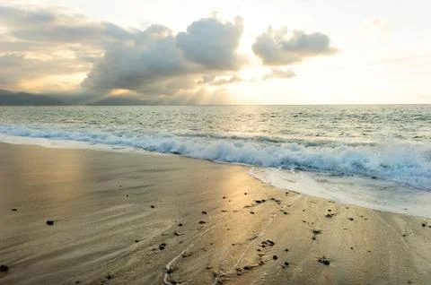 Ocean Sun Rays Stock Photos