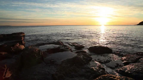 Ocean Sunrise Stock Footage 43220199