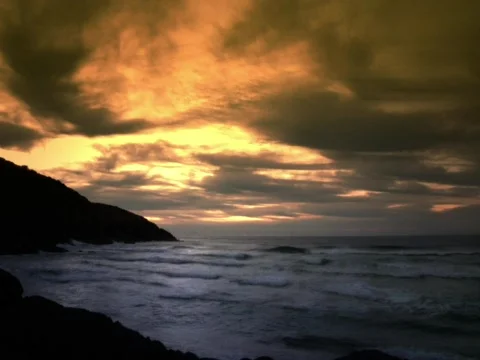 Ocean Sunrise Time Lapse Stock Footage 487769