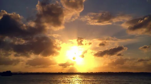 Ocean Sunrise Time lapse Stock-Footage 33214558