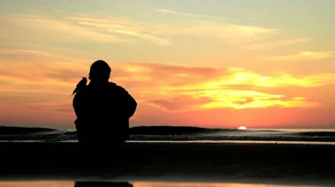 Ocean sunset 2 스톡 동영상 12322071