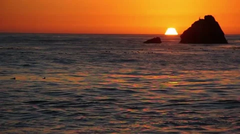 Ocean Sunset 2 Stock Footage 49783771