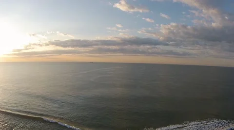 Ocean at Sunset Aerial Video stock 54257433