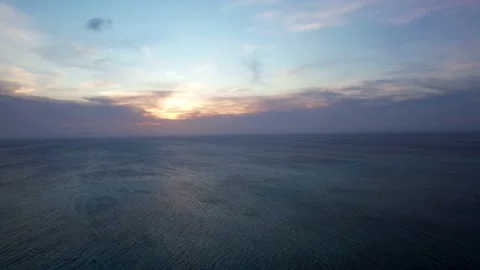 Ocean-sunset-aerial 스톡 동영상 231802406