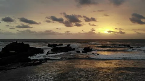 Ocean Sunset in Bali Stock Footage 152863028