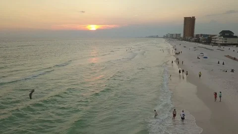 Ocean Sunset Beach Video stock 95566278