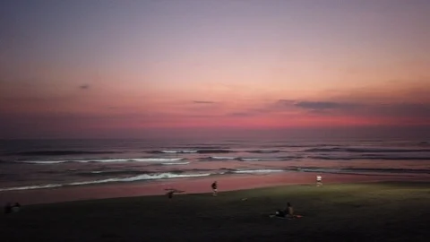 Ocean Sunset at a beach 스톡 동영상 125903899