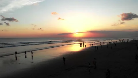 Ocean sunset on the beach 스톡 동영상 147460217