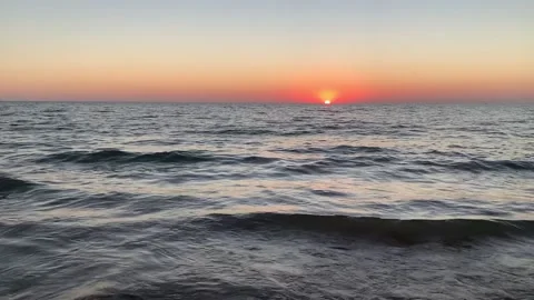 Ocean Sunset beach Moment Video stock 205554431