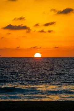 Ocean Sunset on the beach Stock Photos