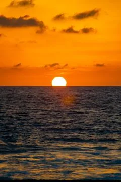 Ocean Sunset on the beach Stock Photos