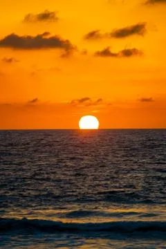 Ocean Sunset on the beach Stock Photos