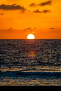 Ocean Sunset on the beach Stock Photos