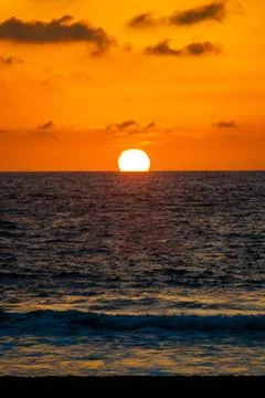 Ocean Sunset on the beach Stock Photos