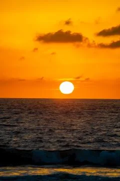 Ocean Sunset on the beach Stock Photos