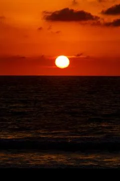 Ocean Sunset on the beach Stock Photos