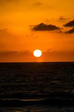 Ocean Sunset on the beach Stock Photos