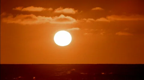 Ocean Sunset with Boat HD Vidéo 558522