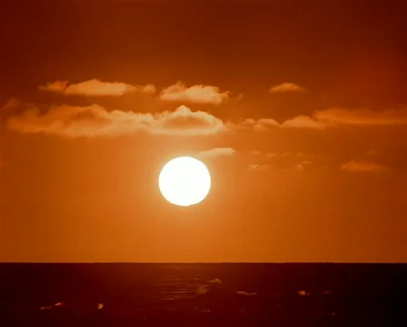 Ocean Sunset with Boat PAL Stock Footage 558486