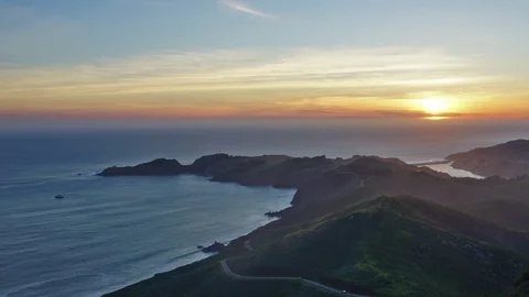 Ocean sunset, California Stock Footage 74383422