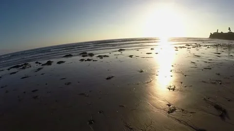 Ocean Sunset (Crane Shot) Stock Footage 41646930