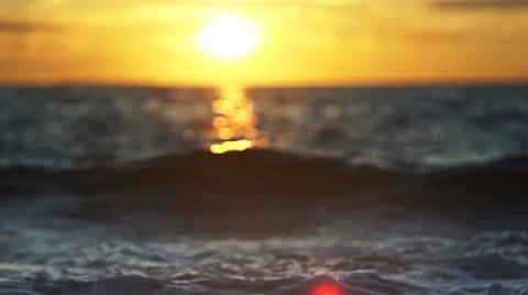 Ocean Sunset dolly shot Stock Footage 27466386
