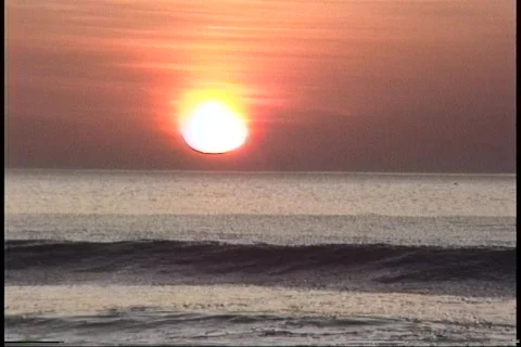 Ocean Sunset Stockbeeldmateriaal 124906