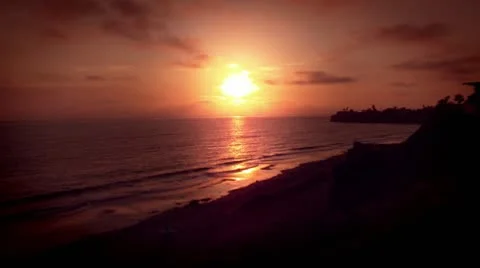 Ocean Sunset Stock Footage 10755723