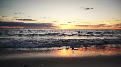 Ocean Sunset Stock Footage 27497719