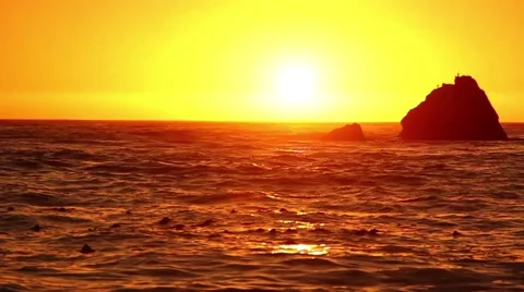 Ocean Sunset Stock Footage 49783225