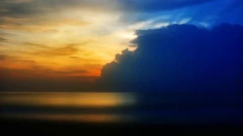 Ocean sunset Stock Footage 79868773