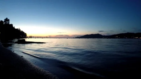 Ocean sunset Stock Footage