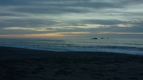 Ocean at Sunset Stock Footage 85491446