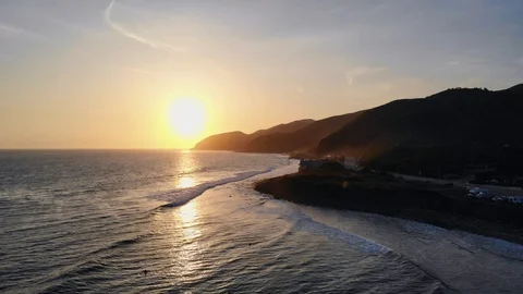 Ocean Sunset Stock Footage 92311818