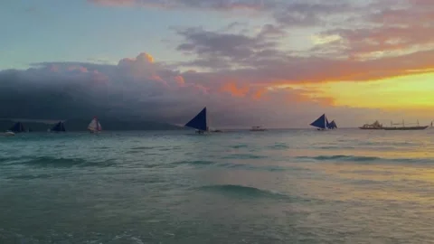 Ocean sunset Stock Footage 156007467