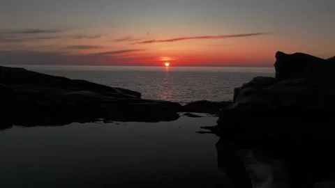 Ocean sunset Stock Footage 308661923