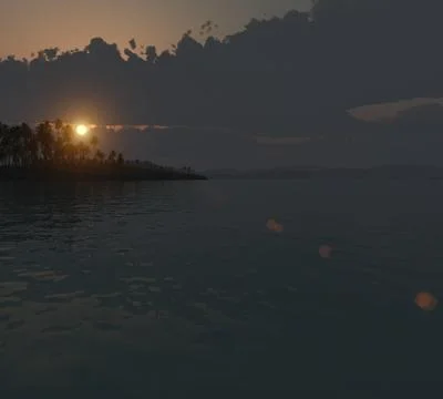 Ocean at sunset Stock Illustration