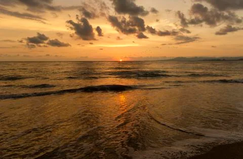 Ocean Sunset Landscape Stock Photos