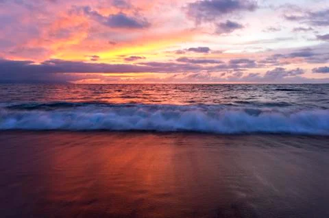 Ocean Sunset Landscape Stock Photos