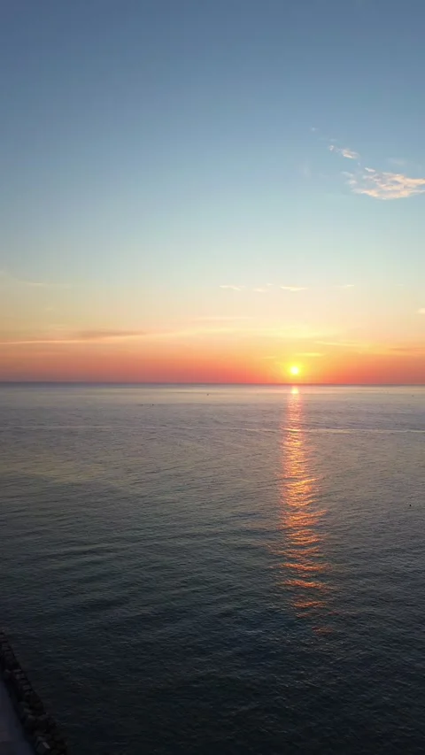 Ocean Sunset with Light Reflection on Water Video stock 325767635
