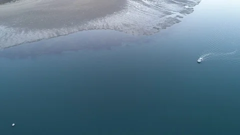 Ocean Sunset Morro Bay Drop Pan Right Sunset Stock Footage 102189927