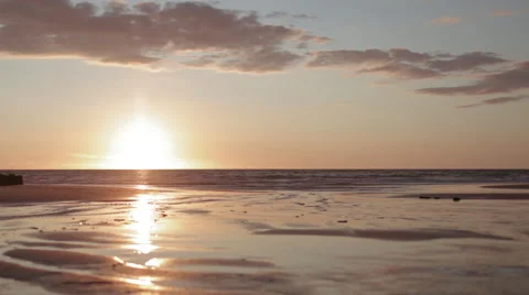 Ocean sunset: moving timelapse! Beach, sylt, germany, sea Stock Footage 42216037
