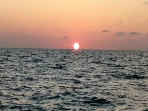 An Ocean Sunset. Part 1 of 5 Stock Footage 80998857
