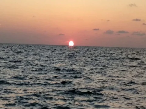 An Ocean Sunset. Part 2 of 5 Stock Footage 80998934