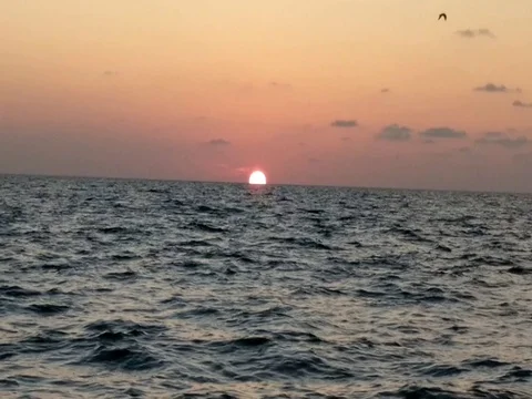 An Ocean Sunset. Part 3 of 5 Stock Footage 80999020