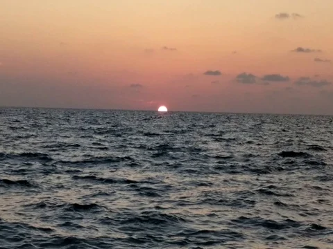 An Ocean Sunset. Part 4 of 5 Stock Footage 80998436