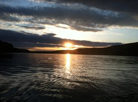 Ocean sunset Stockfoto's