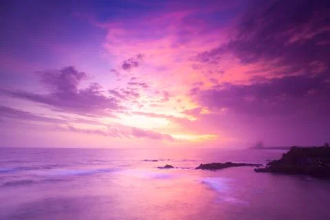 Ocean on sunset Stock Photos