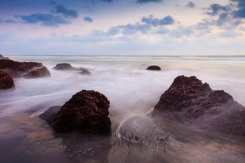 The ocean at sunset Stock Photos