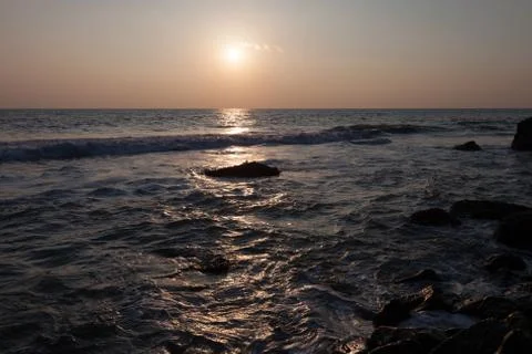 The ocean at sunset Stock Photos